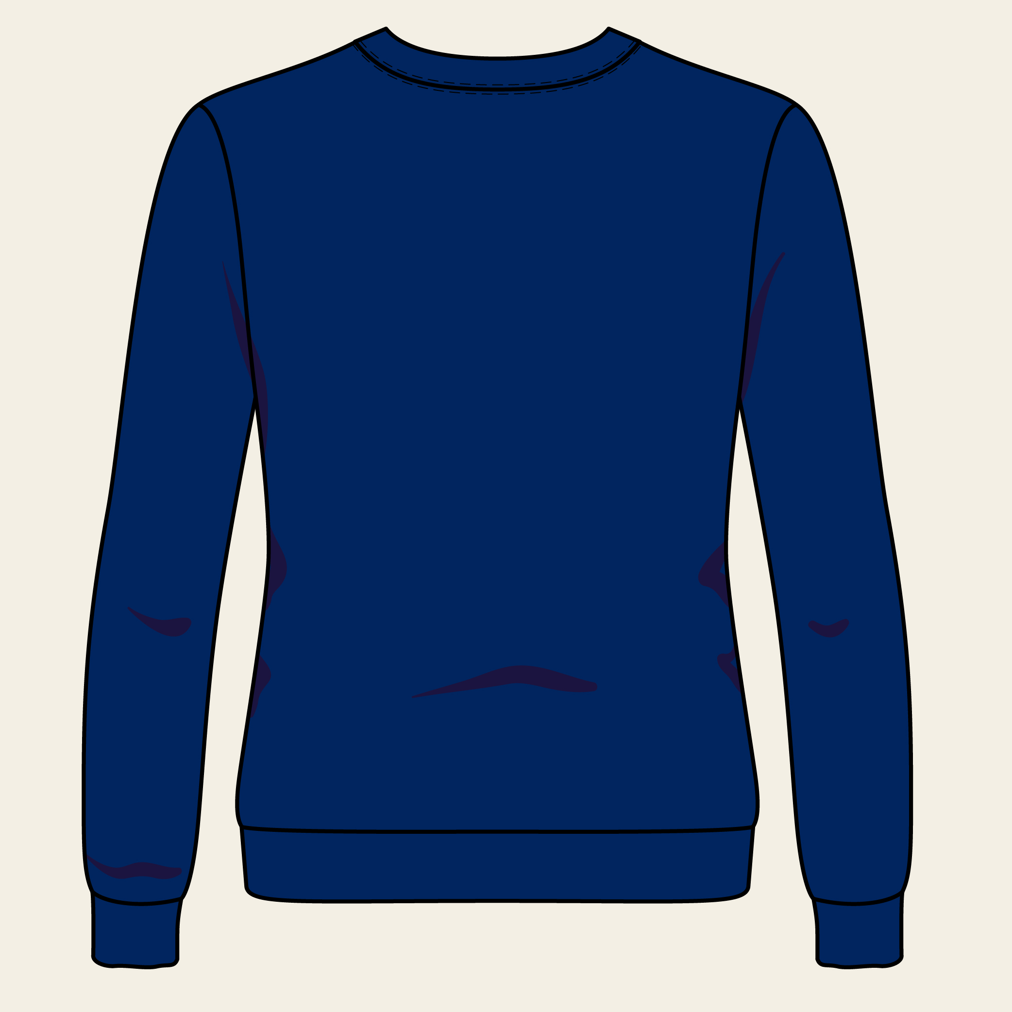 Sweatshirt Logo Baomier Classique Bleu_Femme Dos-06 Sweatshirt Logo Baomier Classique Bleu Femme Dos 06