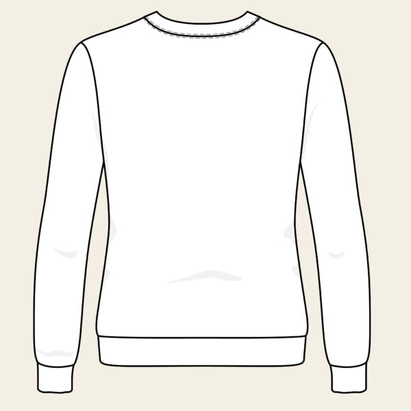 Sweatshirt Motif Baomier Blanc Femme Dos 06