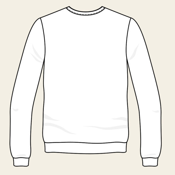Sweatshirt Motif Baomier Blanc Homme Dos 06