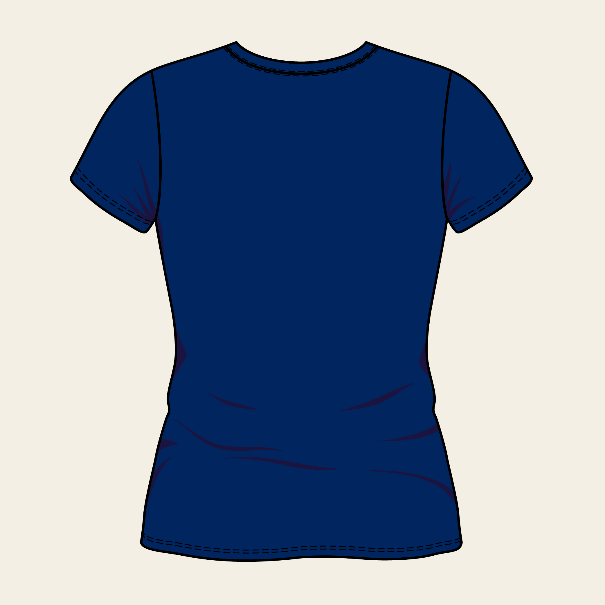 T-shirt Logo Baomier Classique Bleu_Femme Dos-03 T shirt Logo Baomier Classique Bleu Femme Dos 03