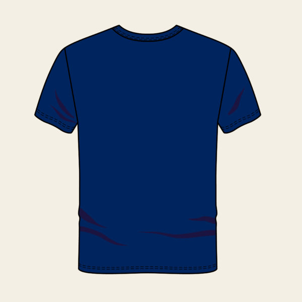 T shirt Logo Baomier Classique Bleu Homme Dos 03