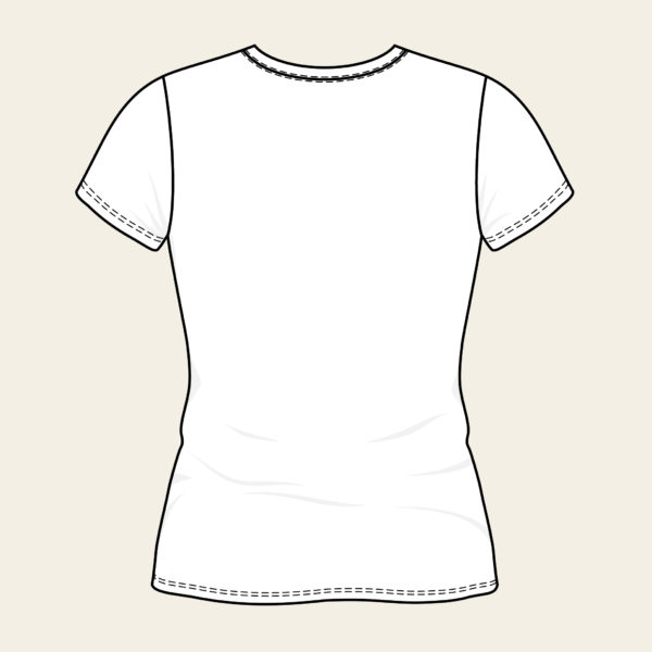 T shirt Motif Baomier Blanc Femme Dos 03