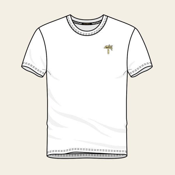 T shirt Motif Baomier Blanc Homme Face 02